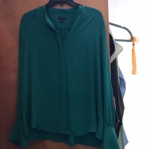 Ann Taylor green blouse